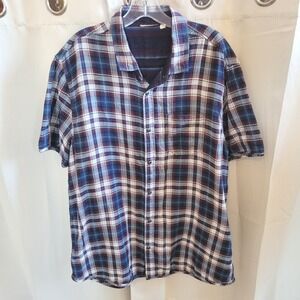 Jeremiah Western Mens Plaid Shirt XL Double Layer Snap Button Workwear 21757